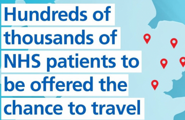 Hundreds of thousands of NHS patients to be offered the chance to travel